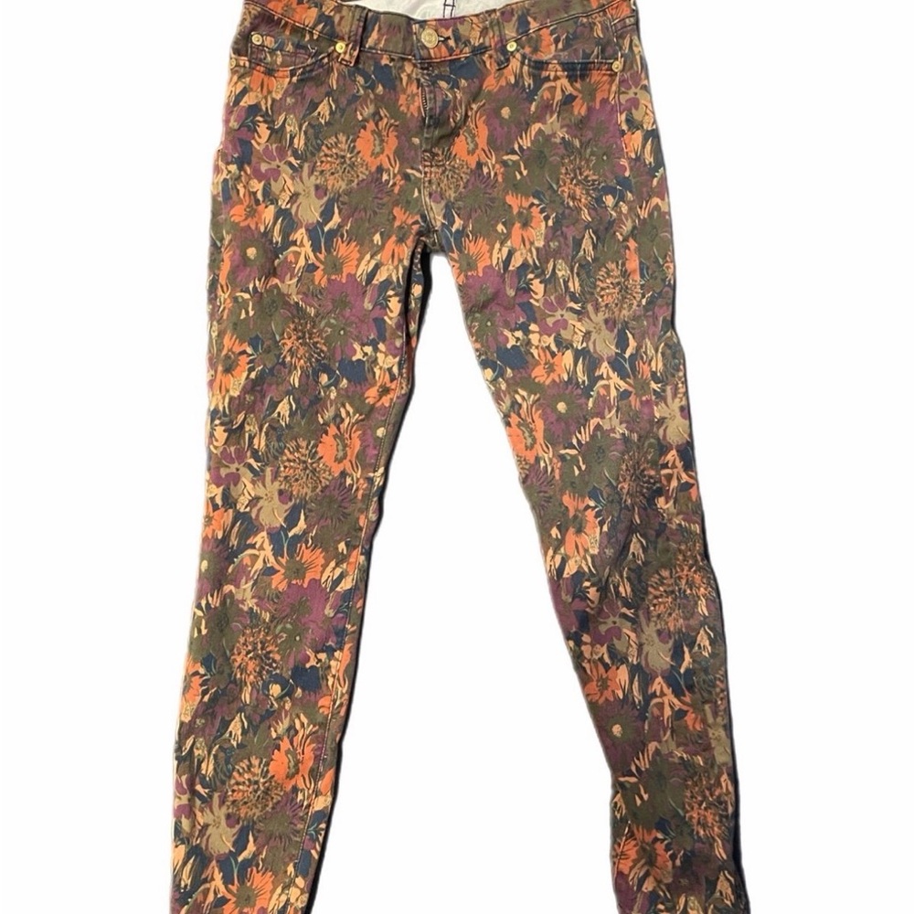 7 for All Mankind Brown Floral AOP Fall
Skinny Wildflower print jeans Women’s